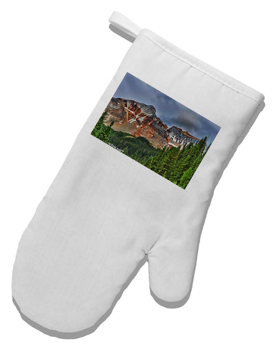 Colorado Mountains Forrest White Printed Fabric Oven Mitt-Oven Mitt-TooLoud-White-Davson Sales