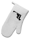 Maryland - United States Shape White Printed Fabric Oven Mitt-Oven Mitt-TooLoud-White-Davson Sales