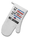Libertarian Against Authority Abuse White Printed Fabric Oven Mitt-Oven Mitt-TooLoud-White-Davson Sales