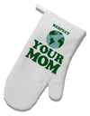 Respect Your Mom - Mother Earth Design - Color White Printed Fabric Oven Mitt-Oven Mitt-TooLoud-White-Davson Sales