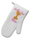 World's Best Mom - Number One Trophy White Printed Fabric Oven Mitt by TooLoud-Oven Mitt-TooLoud-White-Davson Sales