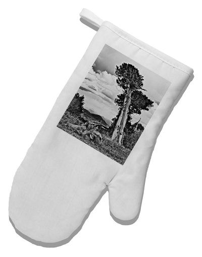 Colorado Landscape Monochrome White Printed Fabric Oven Mitt-Oven Mitt-TooLoud-White-Davson Sales