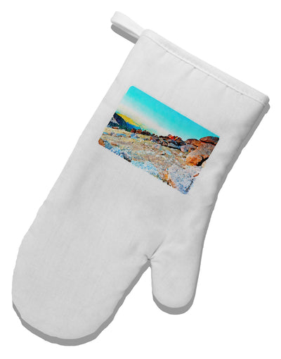 CO Rockies View Watercolor White Printed Fabric Oven Mitt-Oven Mitt-TooLoud-White-Davson Sales