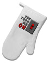 You Turn Me On Switch White Printed Fabric Oven Mitt-Oven Mitt-TooLoud-White-Davson Sales