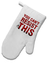 You Can't Resist This White Printed Fabric Oven Mitt-Oven Mitt-TooLoud-White-Davson Sales
