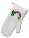 End Of The Rainbow - Beer White Printed Fabric Oven Mitt-Oven Mitt-TooLoud-White-Davson Sales