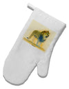 Lion Watercolor 1 White Printed Fabric Oven Mitt-Oven Mitt-TooLoud-White-Davson Sales