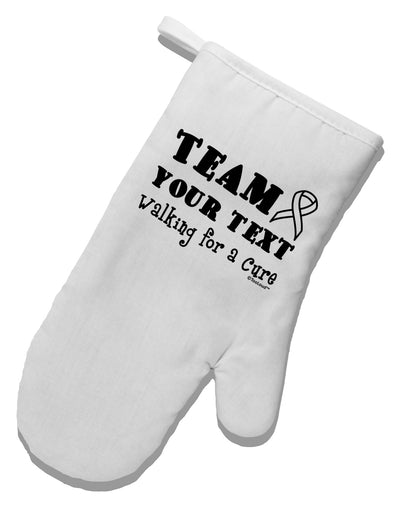 Personalized Team -Name- Walking for a Cure White Printed Fabric Oven Mitt-Oven Mitt-TooLoud-White-Davson Sales