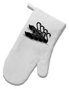 Seven Swans A Swimming White Printed Fabric Oven Mitt-Oven Mitt-TooLoud-White-Davson Sales