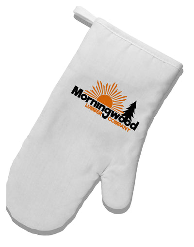 Morningwood Company Funny White Printed Fabric Oven Mitt by TooLoud-Oven Mitt-TooLoud-White-Davson Sales