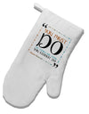 You Must Eleanor R White Printed Fabric Oven Mitt-Oven Mitt-TooLoud-White-Davson Sales