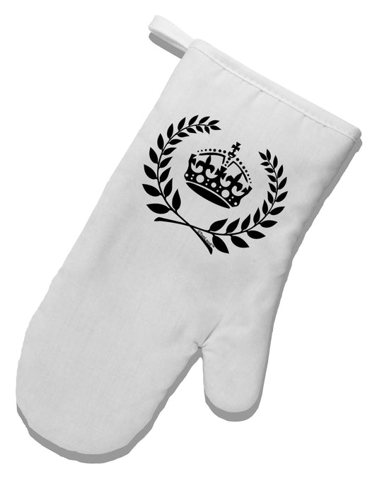 Crown and Laurel White Printed Fabric Oven Mitt-Oven Mitt-TooLoud-White-Davson Sales