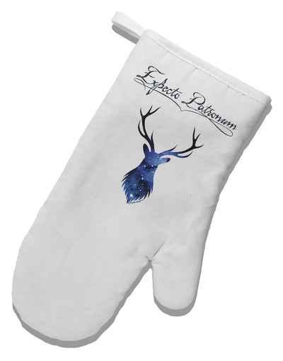 Expecto Patronum Space Stag White Printed Fabric Oven Mitt-Oven Mitt-TooLoud-White-Davson Sales