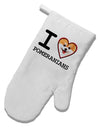 I Love Heart Pomeranians White Printed Fabric Oven Mitt-Oven Mitt-TooLoud-White-Davson Sales