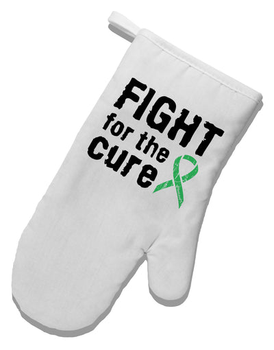 Fight for the Cure - Light Green Ribbon Celiac Disease White Printed Fabric Oven Mitt-Oven Mitt-TooLoud-White-Davson Sales