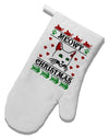 Meowy Christmas Cat Knit Look White Printed Fabric Oven Mitt by TooLoud-TooLoud-White-Davson Sales