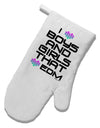 I Heart Boys and Girls That Heart EDM White Printed Fabric Oven Mitt-Oven Mitt-TooLoud-White-Davson Sales