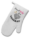 Wife of Veteran White Printed Fabric Oven Mitt-Oven Mitt-TooLoud-White-Davson Sales