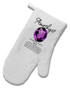 Birthstone Amethyst White Printed Fabric Oven Mitt by TooLoud-Oven Mitt-TooLoud-White-Davson Sales