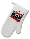 She's BAE - Right Arrow White Printed Fabric Oven Mitt-Oven Mitt-TooLoud-White-Davson Sales