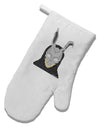 Scary Buny Face Watercolor White Printed Fabric Oven Mitt-Oven Mitt-TooLoud-White-Davson Sales