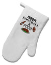 Beer Football Food White Printed Fabric Oven Mitt-Oven Mitt-TooLoud-White-Davson Sales