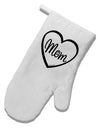 Mom Heart Design White Printed Fabric Oven Mitt by TooLoud-Oven Mitt-TooLoud-White-Davson Sales