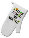 Feliz Cinco de Mayo - Fiesta Icons White Printed Fabric Oven Mitt by TooLoud-Oven Mitt-TooLoud-White-Davson Sales