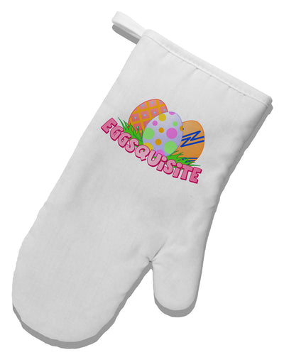 Eggsquisite White Printed Fabric Oven Mitt by TooLoud-Oven Mitt-TooLoud-White-Davson Sales