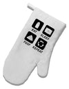 Eat Sleep Poop Repeat White Printed Fabric Oven Mitt-Oven Mitt-TooLoud-White-Davson Sales