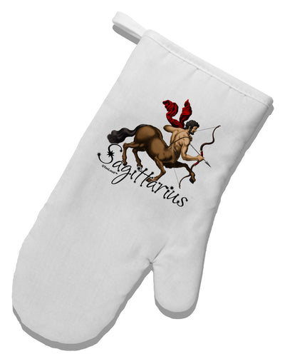 Sagittarius Color Illustration White Printed Fabric Oven Mitt-Oven Mitt-TooLoud-White-Davson Sales