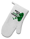 She's My Lucky Charm - Left White Printed Fabric Oven Mitt-Oven Mitt-TooLoud-White-Davson Sales