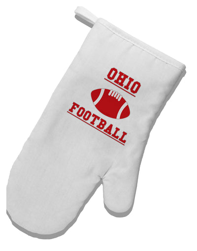 Ohio Football White Printed Fabric Oven Mitt by TooLoud-Oven Mitt-TooLoud-White-Davson Sales