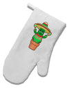 Fiesta Cactus Poncho White Printed Fabric Oven Mitt by TooLoud-Oven Mitt-TooLoud-White-Davson Sales