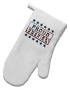 Proud Veteran Flag White Printed Fabric Oven Mitt-Oven Mitt-TooLoud-White-Davson Sales