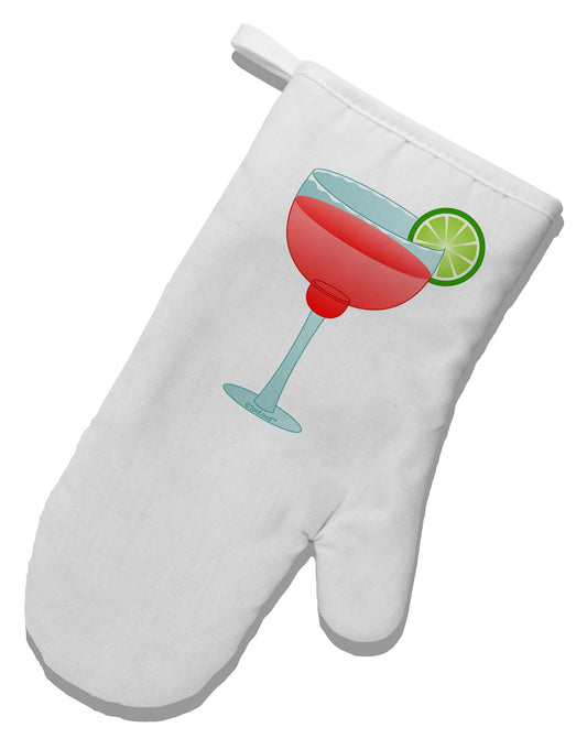 Red Margarita with Lime - Cinco de Mayo White Printed Fabric Oven Mitt by TooLoud-Oven Mitt-TooLoud-White-Davson Sales