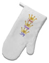 Three Kings Day - C M B Crowns White Printed Fabric Oven Mitt by TooLoud-Oven Mitt-TooLoud-White-Davson Sales