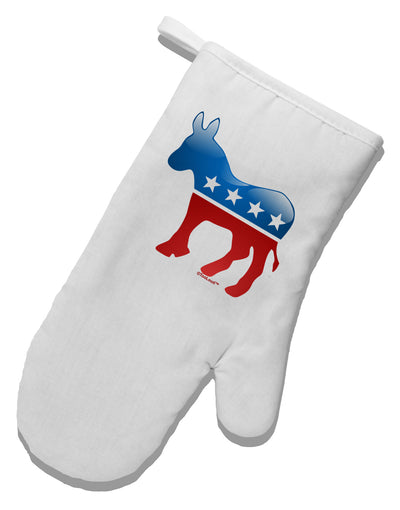 Democrat Bubble Symbol White Printed Fabric Oven Mitt-Oven Mitt-TooLoud-White-Davson Sales