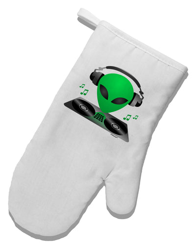 Alien DJ White Printed Fabric Oven Mitt-Oven Mitt-TooLoud-White-Davson Sales