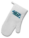 Electro House Bolt White Printed Fabric Oven Mitt-Oven Mitt-TooLoud-White-Davson Sales