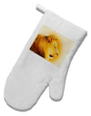 Lion Watercolor 3 White Printed Fabric Oven Mitt-Oven Mitt-TooLoud-White-Davson Sales