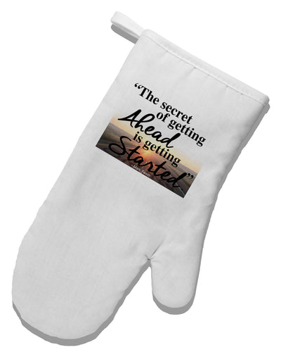 Getting Ahead Mark Twain White Printed Fabric Oven Mitt-Oven Mitt-TooLoud-White-Davson Sales