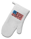 One Nation Under God White Printed Fabric Oven Mitt-Oven Mitt-TooLoud-White-Davson Sales