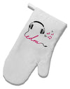 EDM Cord Pink White Printed Fabric Oven Mitt-Oven Mitt-TooLoud-White-Davson Sales