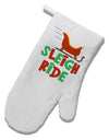 Sleigh Ride Color White Printed Fabric Oven Mitt-Oven Mitt-TooLoud-White-Davson Sales