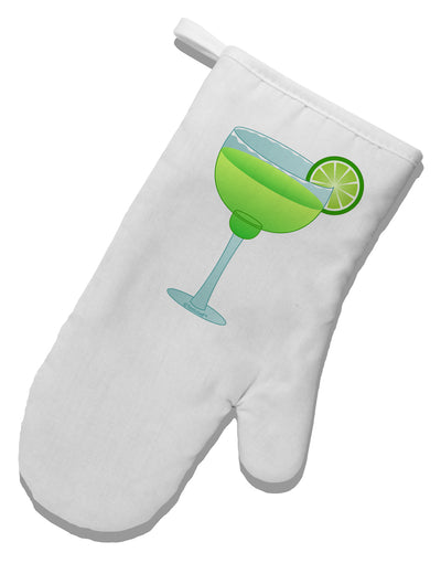 Green Margarita with Lime - Cinco de Mayo White Printed Fabric Oven Mitt by TooLoud-Oven Mitt-TooLoud-White-Davson Sales