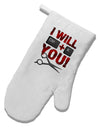 I Will Ctrl X You White Printed Fabric Oven Mitt-Oven Mitt-TooLoud-White-Davson Sales