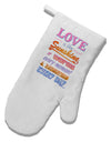 Love is like Sunshine - Quote White Printed Fabric Oven Mitt-Oven Mitt-TooLoud-White-Davson Sales