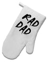 Rad Dad Design White Printed Fabric Oven Mitt-Oven Mitt-TooLoud-White-Davson Sales