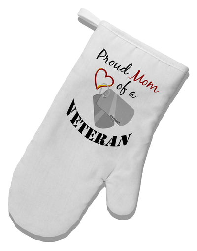 Mom of Veteran White Printed Fabric Oven Mitt-Oven Mitt-TooLoud-White-Davson Sales